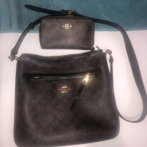 Coach Brown Crossbody Bag and Wallet Set
